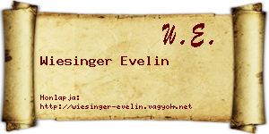 Wiesinger Evelin névjegykártya